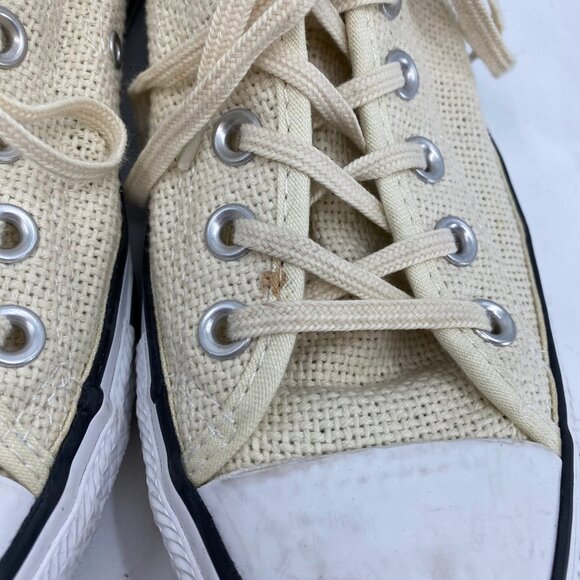 Converse Cream Woven Low Top Sneakers | Size 8 - Picture 3 of 8